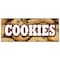 Signmission COOKIES BANNER SIGN fresh baked homemade chocolate chip oatmeal B-96 Cookies - alternate 1